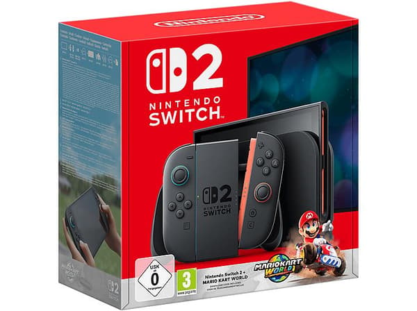 Konsol NINTENDO Switch 2 Sort + Mario Kart World (til download) Sort