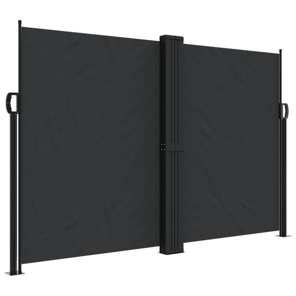 vidaXL udtrækkelig sidemarkise sort 160x1000 cm