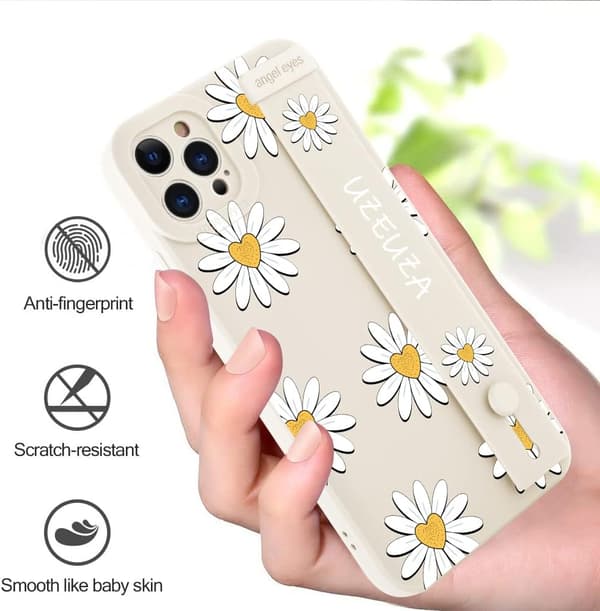 ETUI TIL IPHONE 12 PRO 6,1' BLOMSTERHOLDER HVID