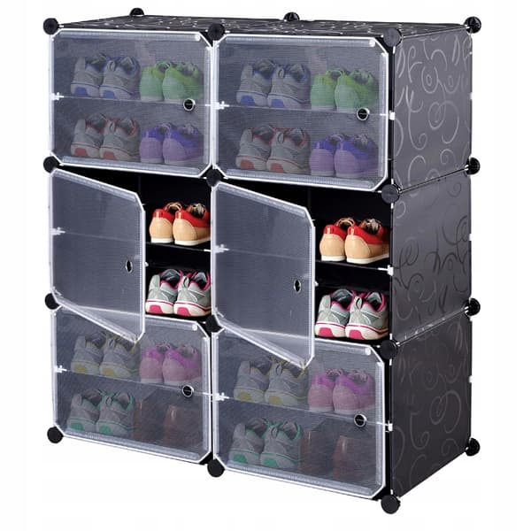 PETRA modulært skoskab, sort