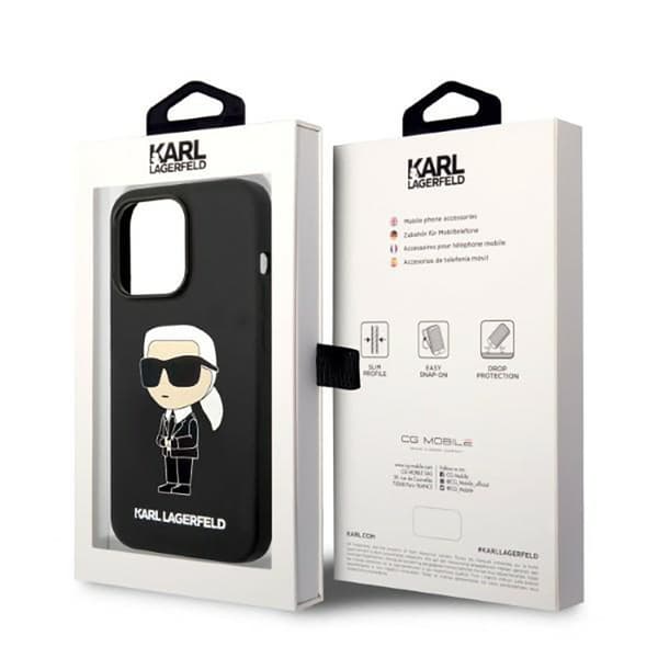 Karl Lagerfeld Silikone NFT Ikonik MagSafe - iPhone 14 Pro Etui (Sort)