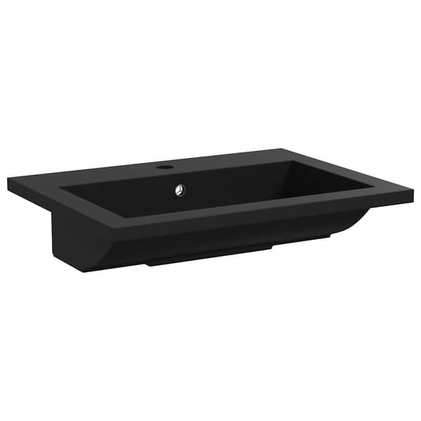 vidaXL granitvask 600 x 450 x 120 mm sort