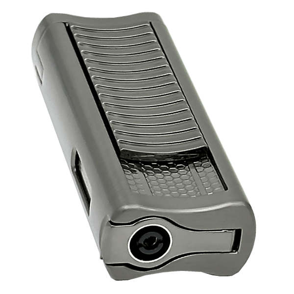 RONSON PASSAT SILVER BLACK 2 JET lighter med cigarpunch, jet