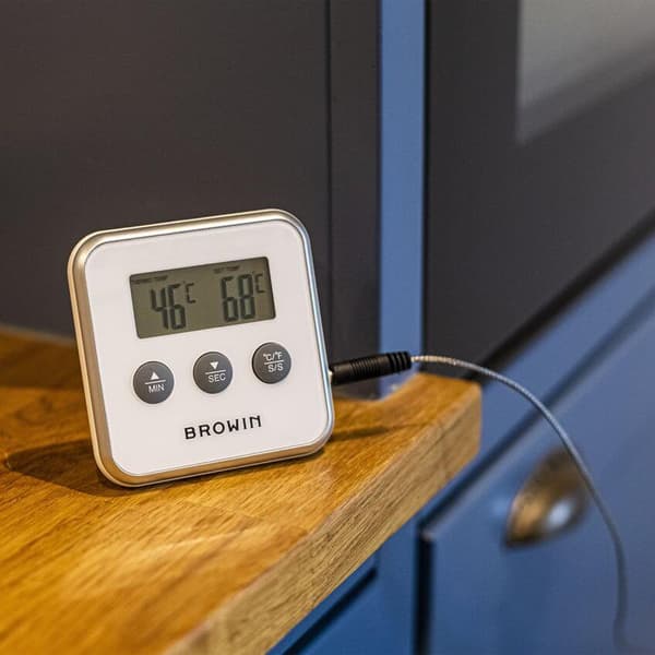 Elektronisk kulinarisk termometer 0 +250°C vit/svart