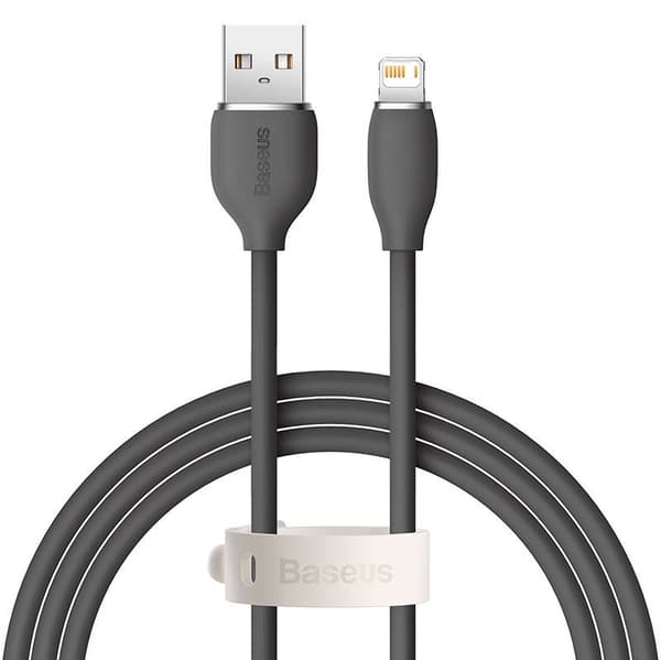 Baseus Jelly USB till Lightning-kabel, 2.4A 1.2m (svart)