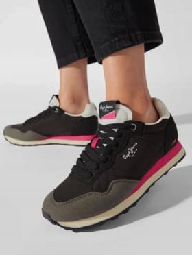 Pepe Jeans Natch W sorte lave sportssko til kvinder 36 AWE
