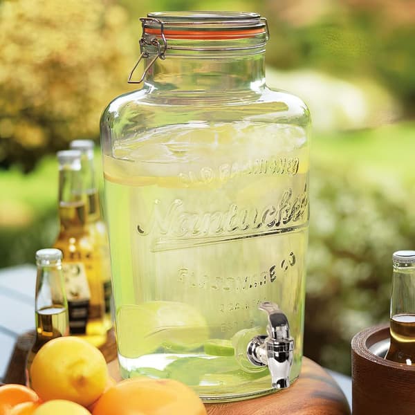 Lasinen juomapullo hanalla 6,7 l