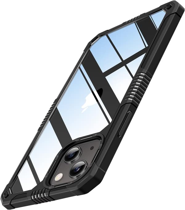 LÄPINÄKYVÄ, VAHVA SUOJA IPHONE 14 PLUS 6.7' MUSTA KEHYS