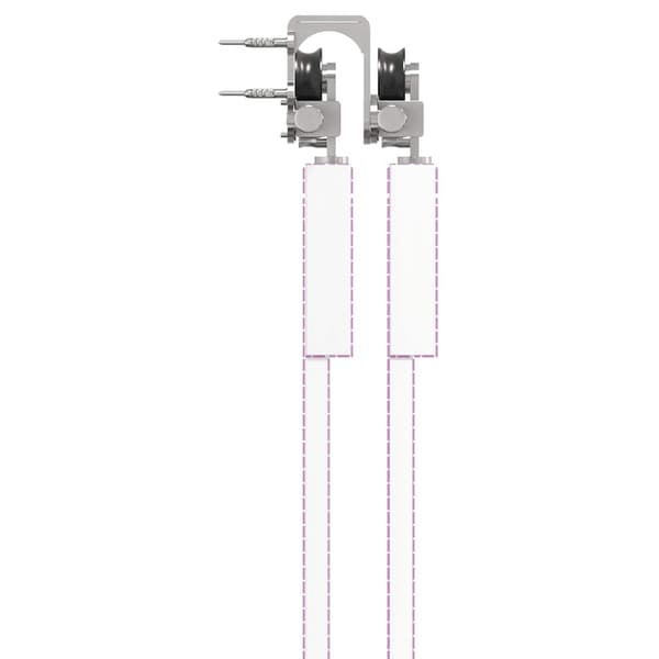 vidaXL Skjutdörrsfäste 183 cm stål silver