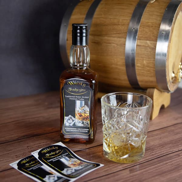 DANIEL 500ml flaska för whisky, brandy, bourbon, 0,5L glasflaskor, Bimberek