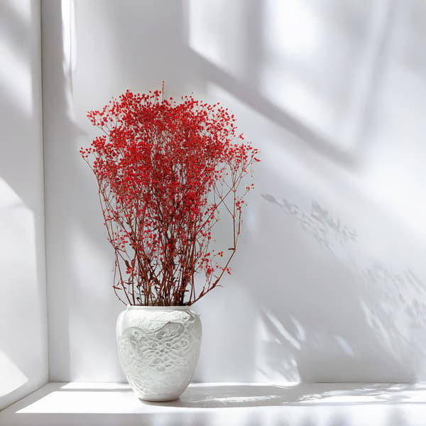 Stabiliserad Gypsophila - Pastellröd