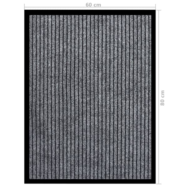 vidaXL Ovimatto, uurrettu, harmaa, 60x80 cm