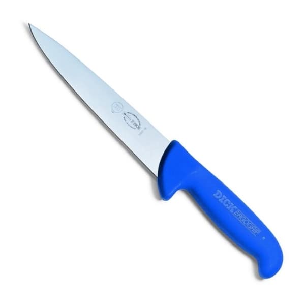 Lige slagterkniv til piercing 13 cm blå Ergo-Grip