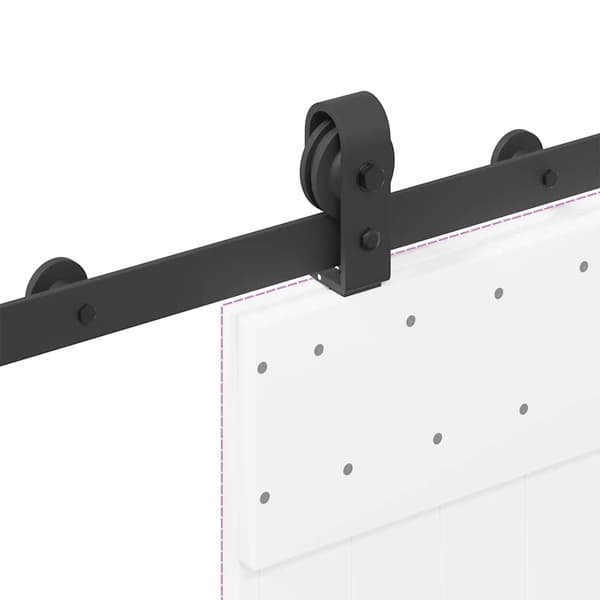 vidaXL monteringssystem til skydedør, 200 cm, stål, sort