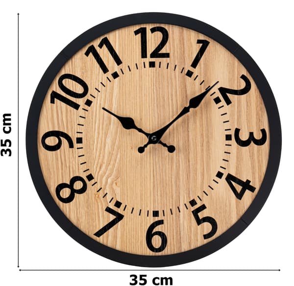 ABBAS träväggklocka i loftstil 35 cm