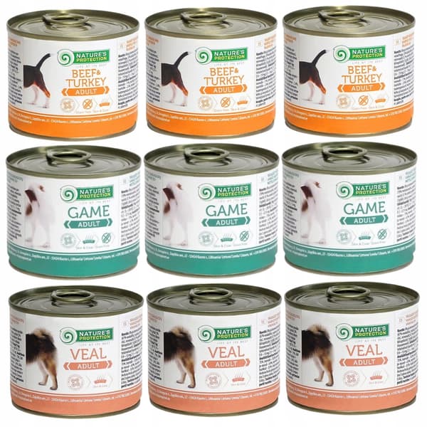 Nature's Protection vådfoder til hunde med blandede smagsvarianter 9x200g