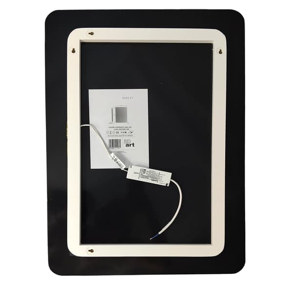 Luna rektangulär badrumsspegel med LED-belysning 60x80 cm rundade hörn IP 44
