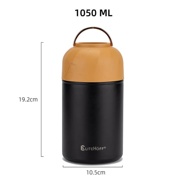 1050 ml:n termospullo kulholla ja taittolusikalla E-8247