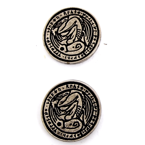 Cthulhu sølvmetalmønt 1 stk.