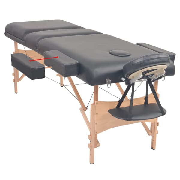 vidaXL foldbar massagebriks 10 cm tyk 3-zoner sort