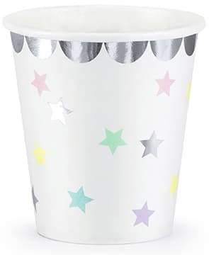 Enhjørningskopper - Stjerner, 180 ml, 6 stk.