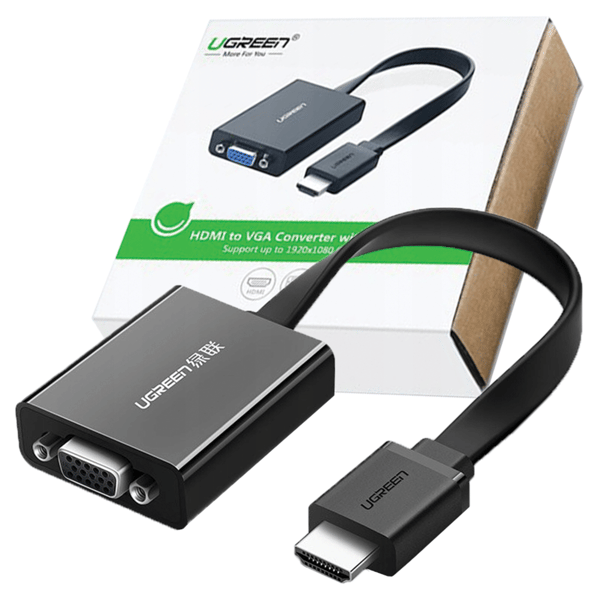 UGREEN MM103 HDMI til VGA-adapter, 16 cm (sort)