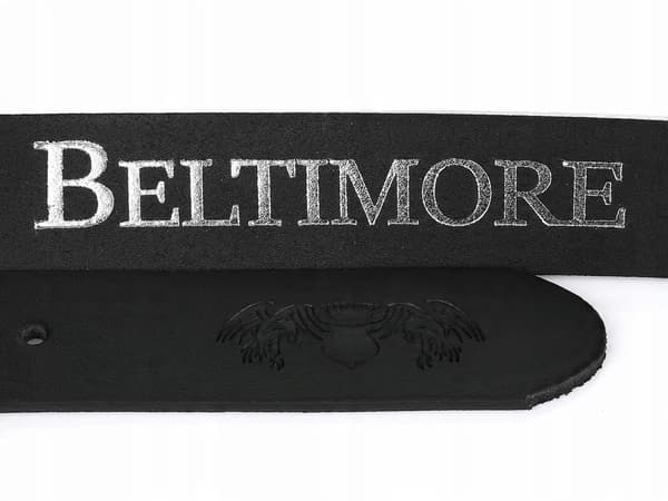 Beltimore herre læderbælte sort bredt r135