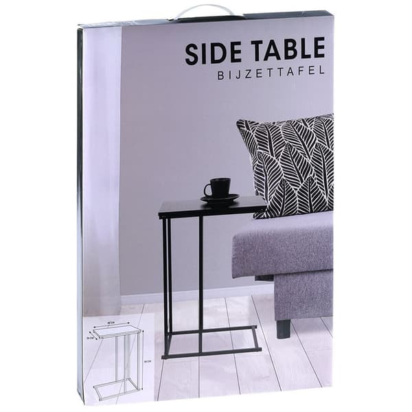Sort metal sofabord side 40x26x58 cm