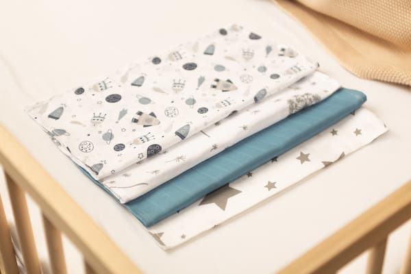 MUSLIN BLÅ 4-PACK 35X35 CM