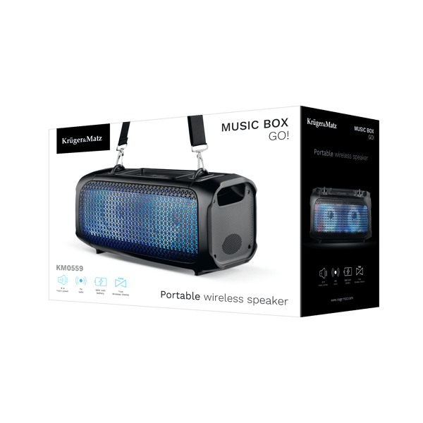 Kruger og Matz Bluetooth-højttaler med micro SD, USB og AUX