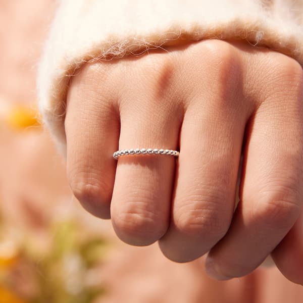 Silverring med BOLLAR storlek 14 silver 925