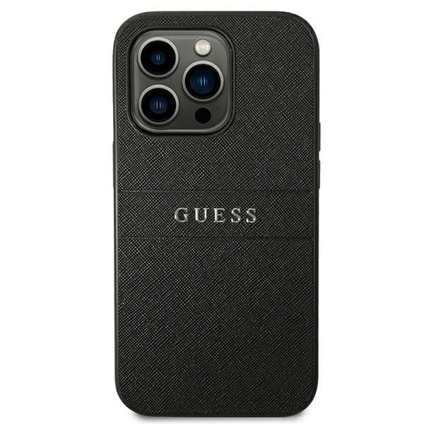 Guess GUHCP14LPSASBBK iPhone 14 Pro 6.1 sort/sort Saffiano-rem