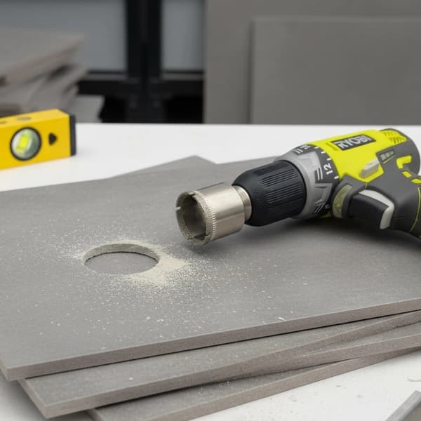 Diamantkernebor til keramik, glas, fliser til vådboring 40mm titanium