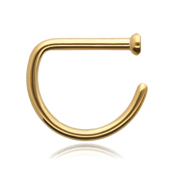 Titan näsring - D-RING - guld - TN-002 0.8/10