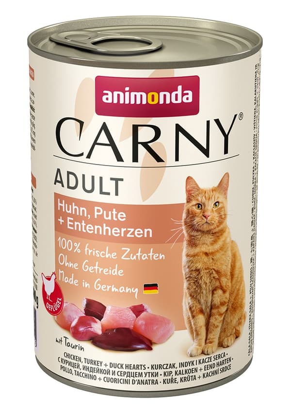 Animonda Carny vådfoder til voksne katte, blanding af 5 smagsvarianter, 10 x 400 g