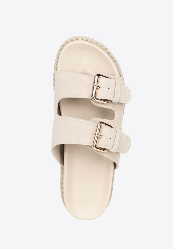 Wittchen dam beige mockaläder tåsandal