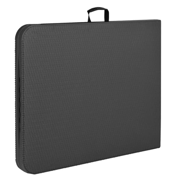 RATTAN cateringbord, der kan foldes sammen til en kuffert - 180 cm grå
