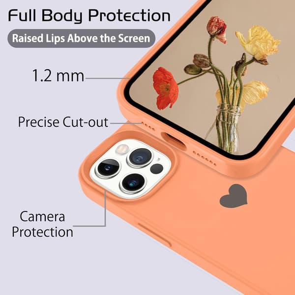 SKAL TILL IPHONE 12 PRO MAX 6,7' ORANGE SILIKONSTARK