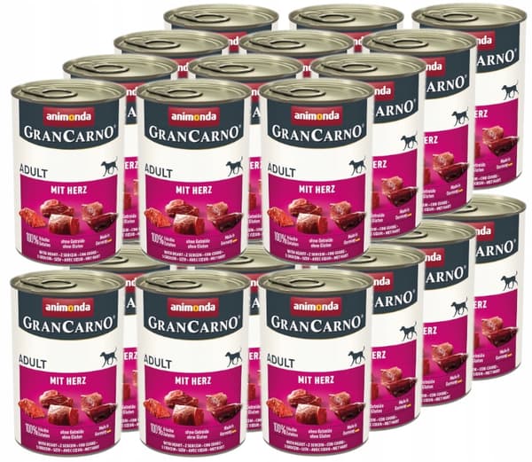 Vådfoder til hunde Animonda GranCarno Adult HEARTS 24x400g