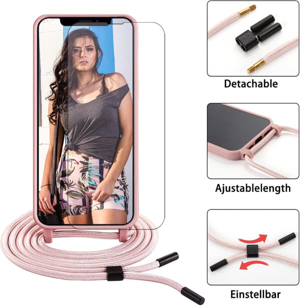 ETUI TIL APPLE IPHONE 13 PRO 6.10" SILIKONE SORT + 2x HÆRDET GLAS