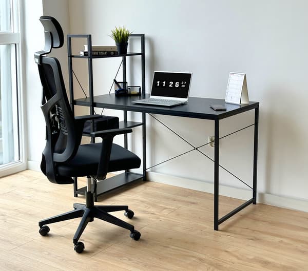 Trosa sort industrielt loftsbord