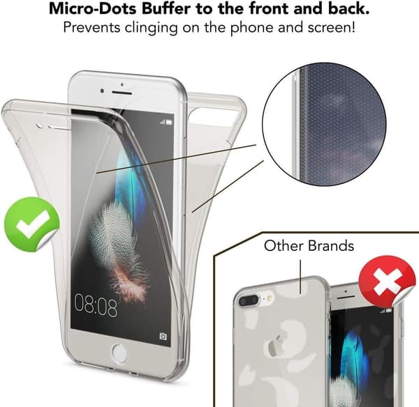 FLEKSIBELT ETUI TIL APPLE IPHONE 7/8 PLUS TRANSPARENT A1864 A1897