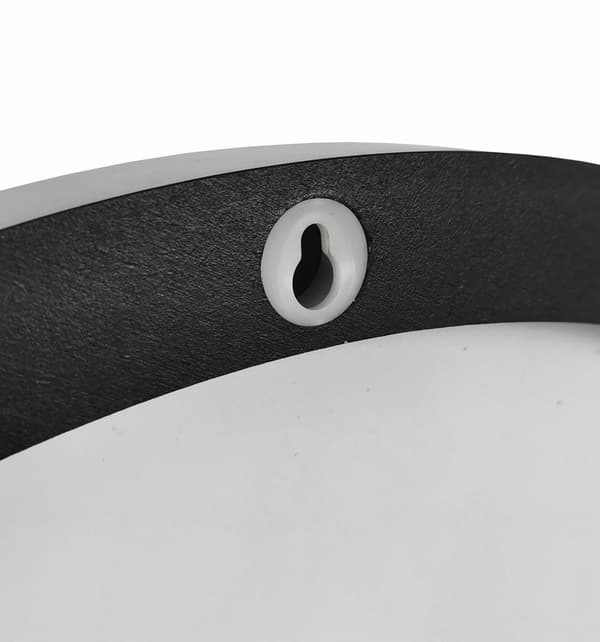 Rund spegel 80 cm, MDF-ram, svart