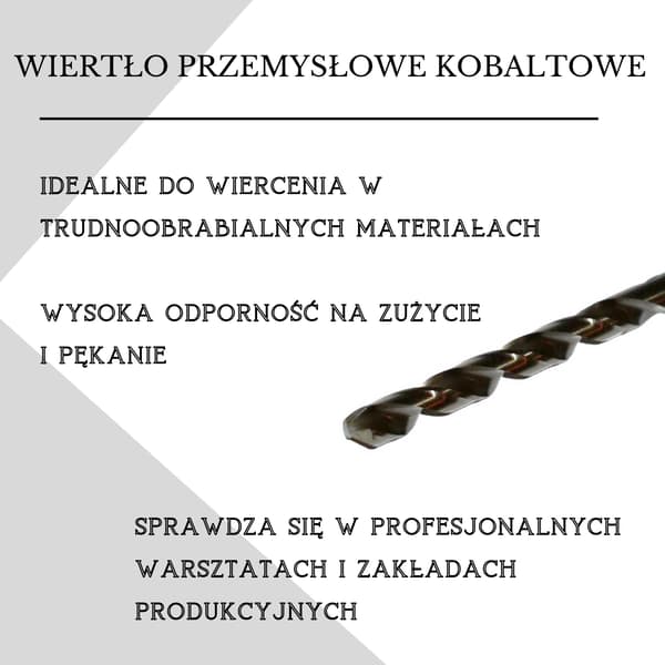Præcisionsbor i kobolt 9,0 mm - HSS-Co DIN 338 rustfrit stål