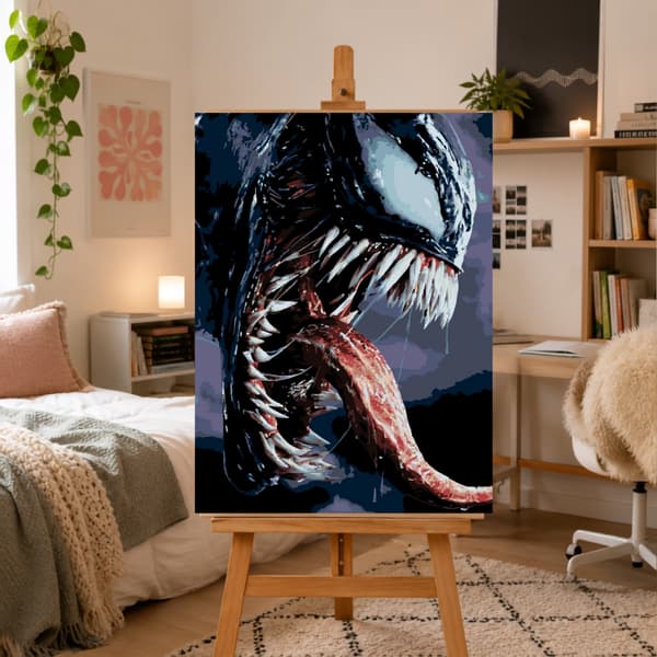 Måla efter nummer-tavel med ram Venom Marvel 50x70 cm