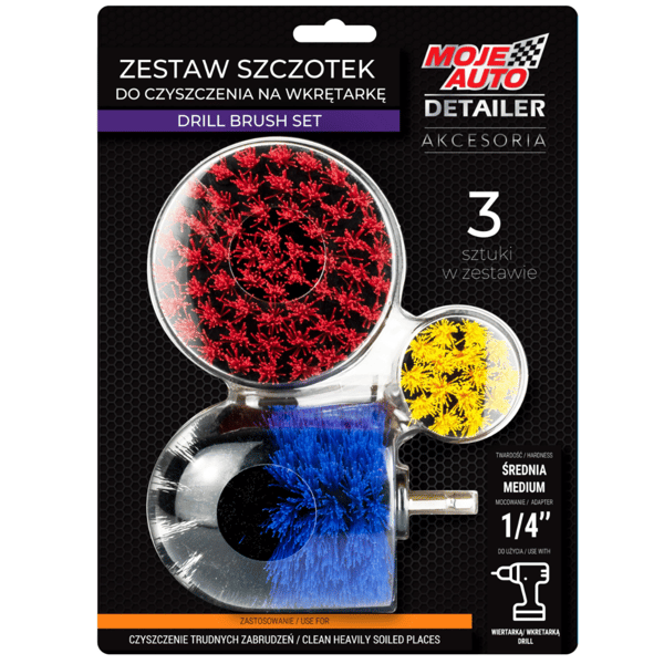MOJE AUTO - DETAILER Sæt rensebørster 3stk
