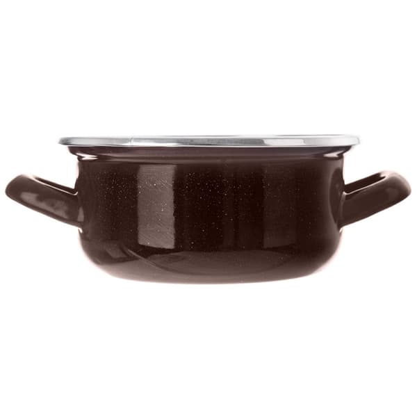 Emaljerad kärl Brun 16 cm, 1 l