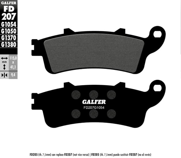 Galfer KH281 / KH261 puolimetalliset jarrupalat