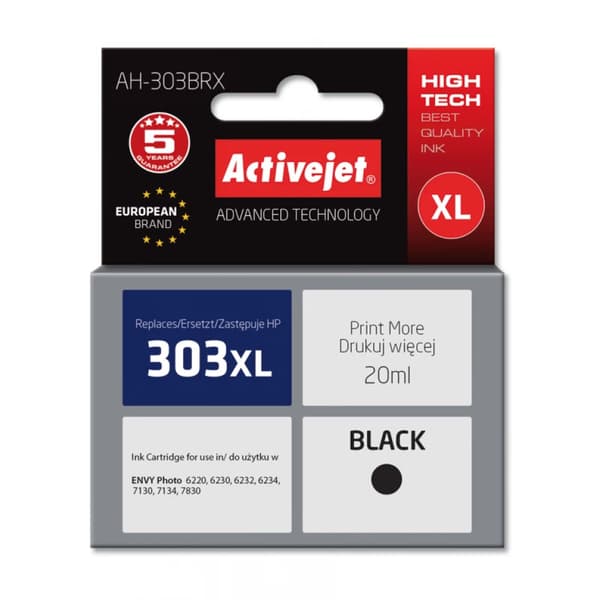 ActiveJet AH-303BRX blæk til HP 303XL sort, 20 ml, udskiftning
