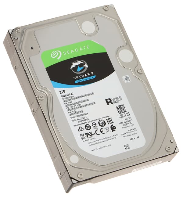 Seagate SkyHawk AI 8TB 24/7 hårddisk för DVR